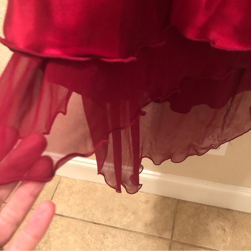 Cache Silk Vintage Dress Red Size 4 - Picture 11 of 15